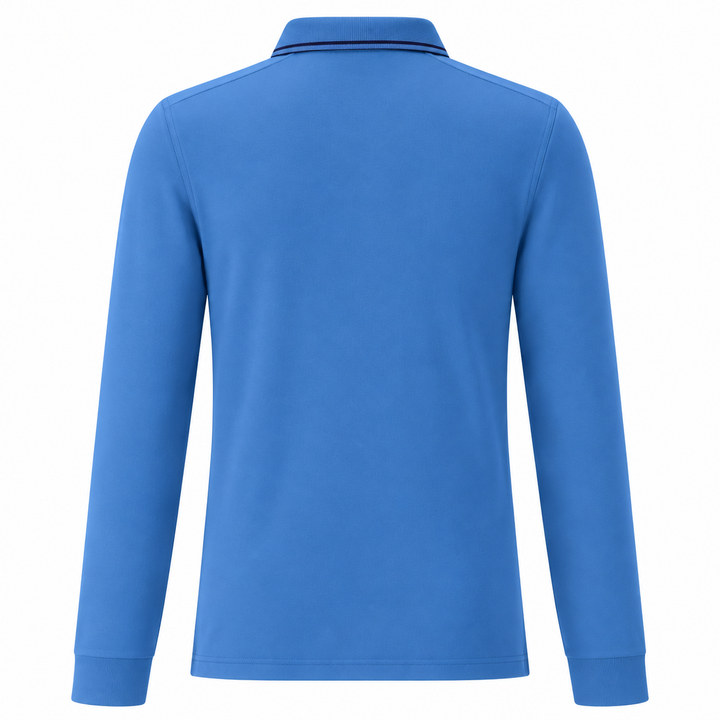 Chervò Men's ANNUNCIO Pro-Therm Long Sleeve Thermal Polo - LIGHT BLUE