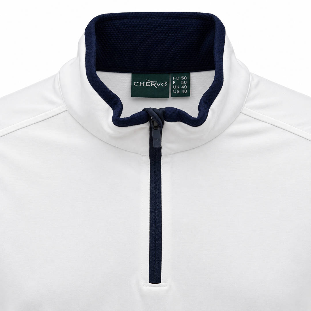 Chervo Men's TOKER Pro-Therm®  1/4 Zip Mid Layer  - WHITE