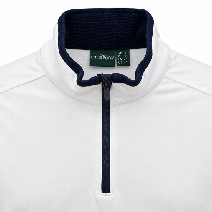 Chervo Men's TOKER Pro-Therm®  1/4 Zip Mid Layer  - WHITE