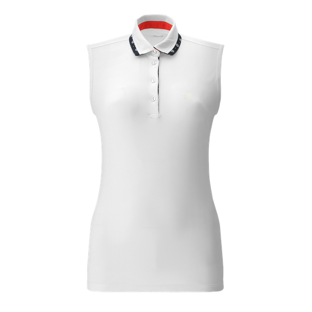 Chervo Women's AMBROSIA Lightweight Pique Sleeveless Polo - WHITE