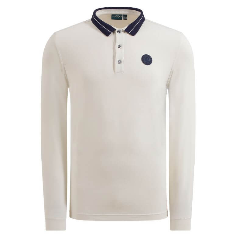 Chervo Men's AFFRANTO Pro-Therm® Thermal Longsleeve Polo - IVORY