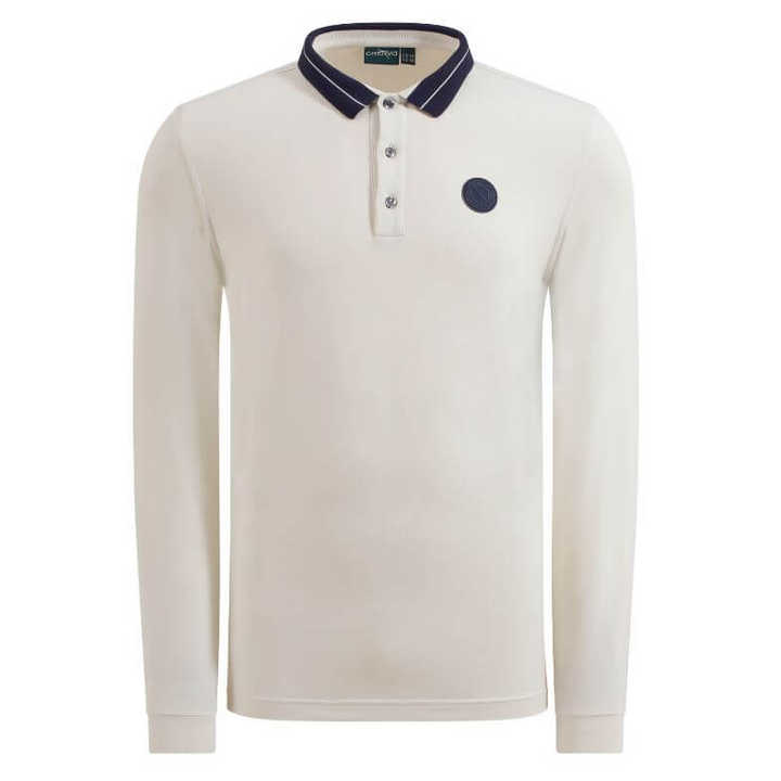 Chervo Men's AFFRANTO Pro-Therm® Thermal Longsleeve Polo - IVORY