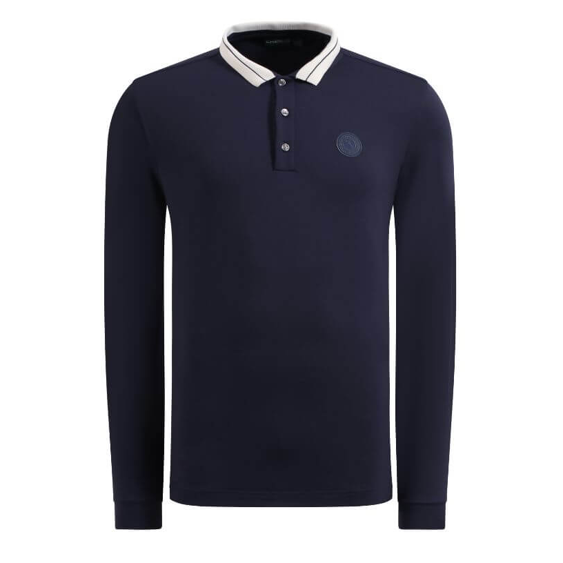 Chervo Men's AFFRANTO Pro-Therm® Thermal Longsleeve Polo - NAVY