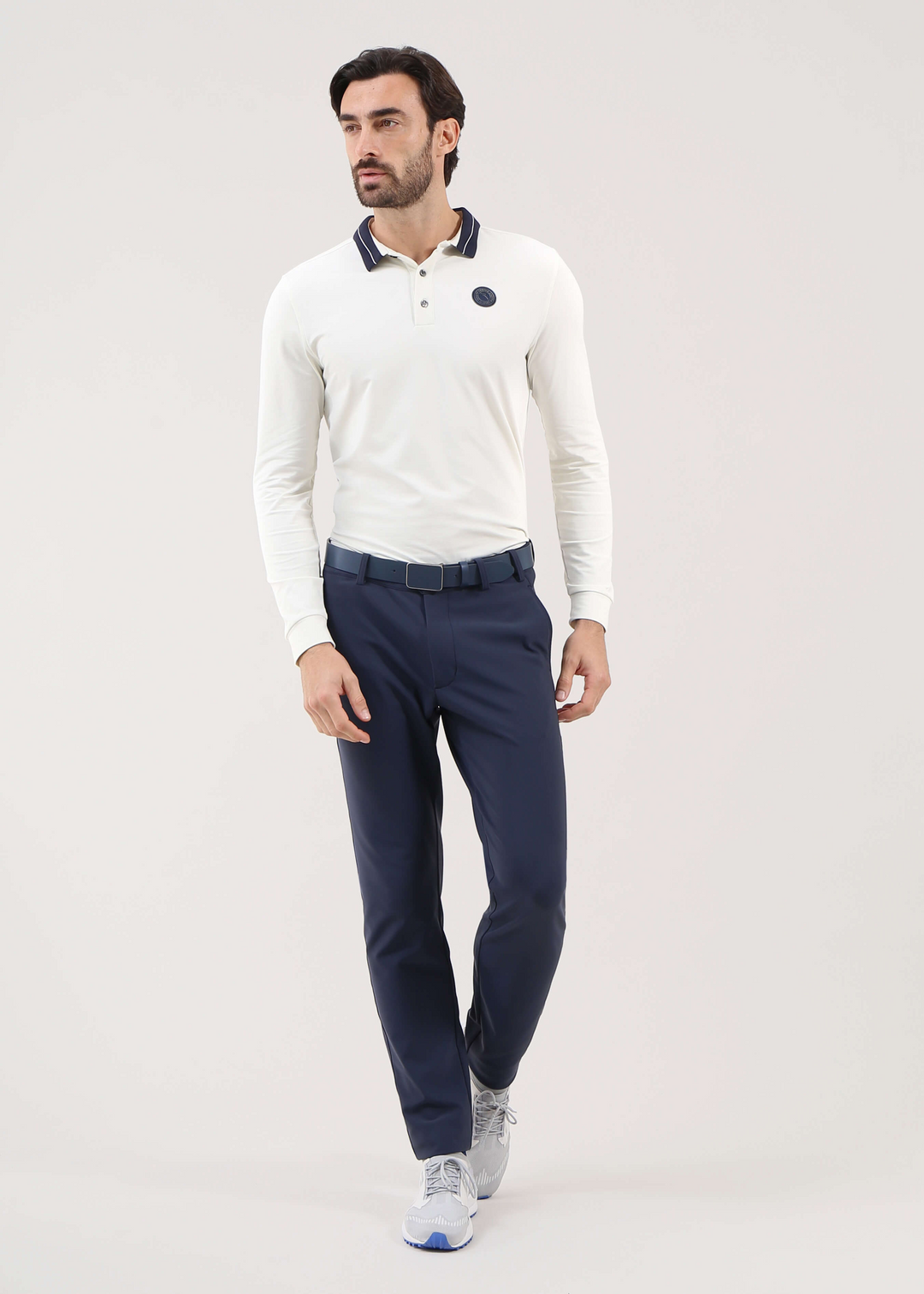 Chervo Men's AFFRANTO Pro-Therm® Thermal Longsleeve Polo - IVORY