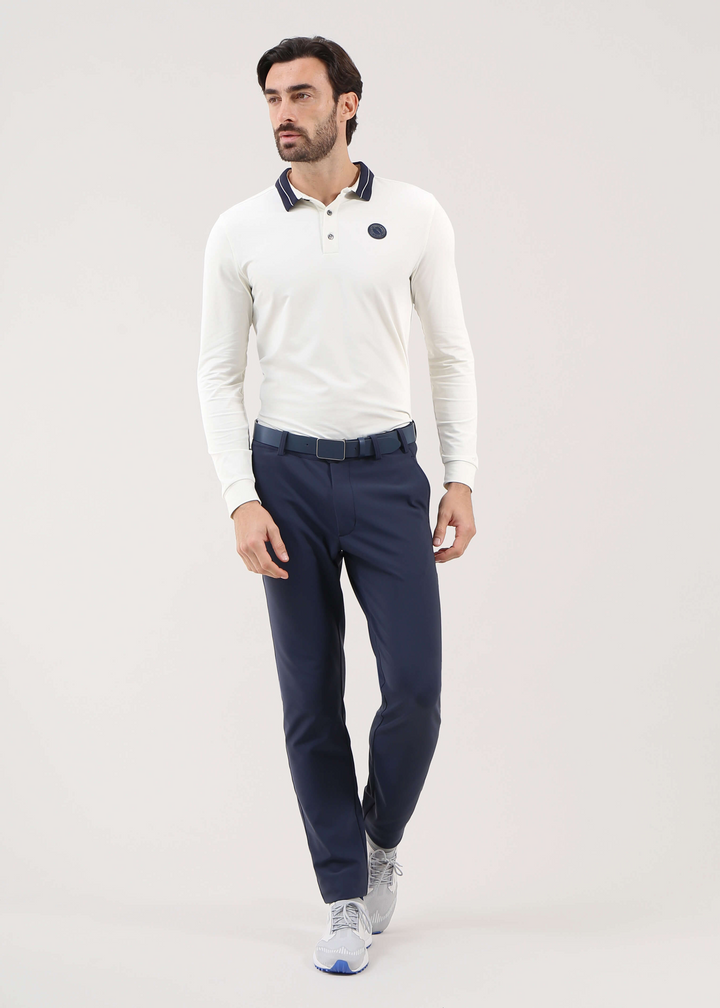 Chervo Men's AFFRANTO Pro-Therm® Thermal Longsleeve Polo - IVORY