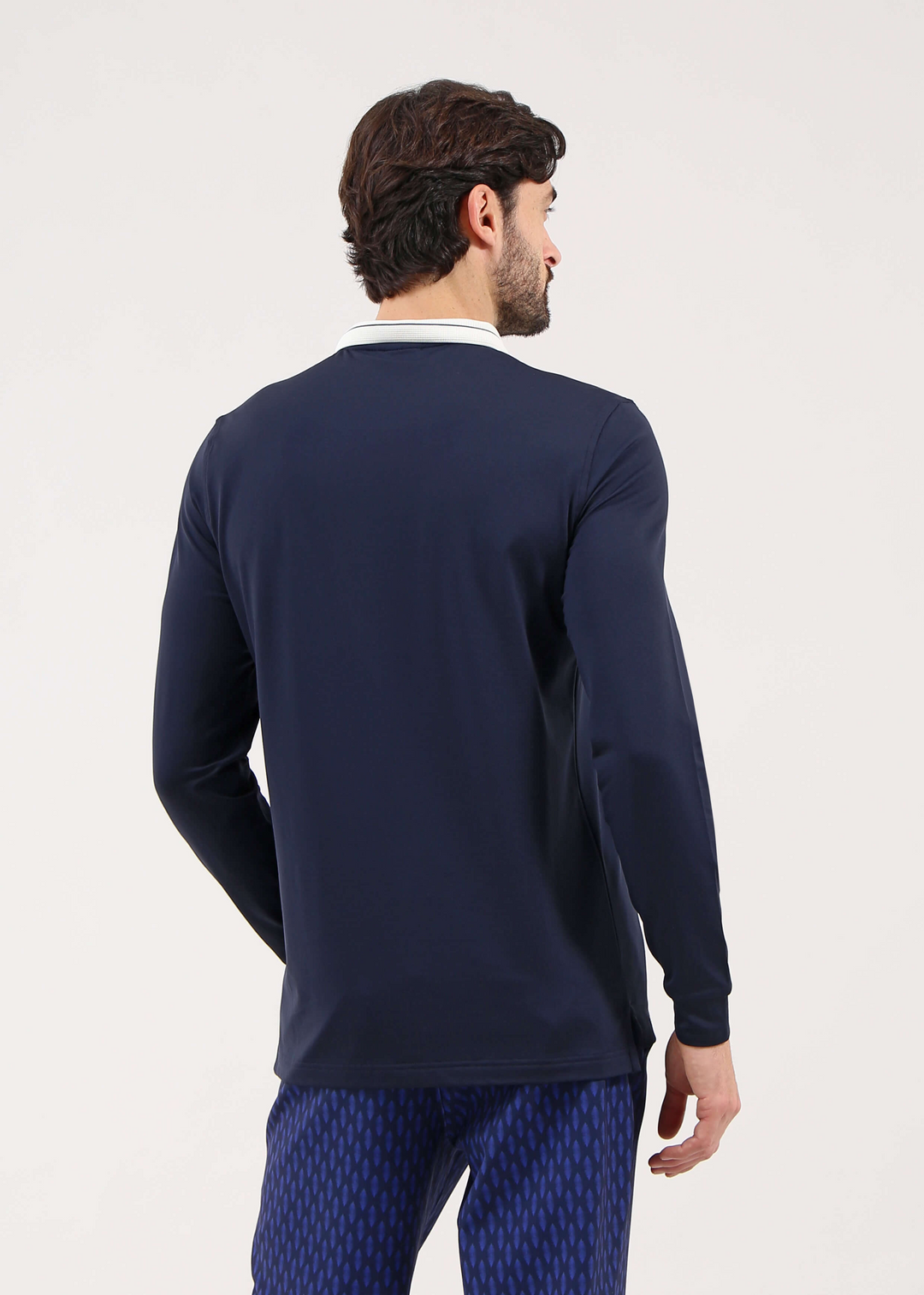Chervo Men's AFFRANTO Pro-Therm® Thermal Longsleeve Polo - NAVY