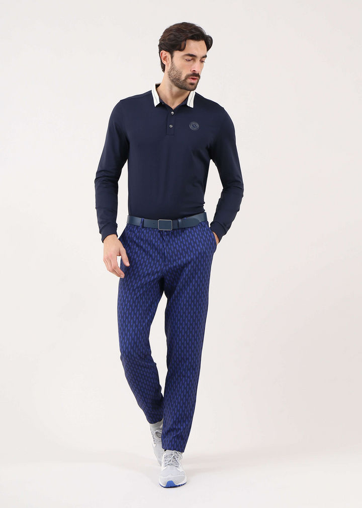 Chervo Men's AFFRANTO Pro-Therm® Thermal Longsleeve Polo - NAVY