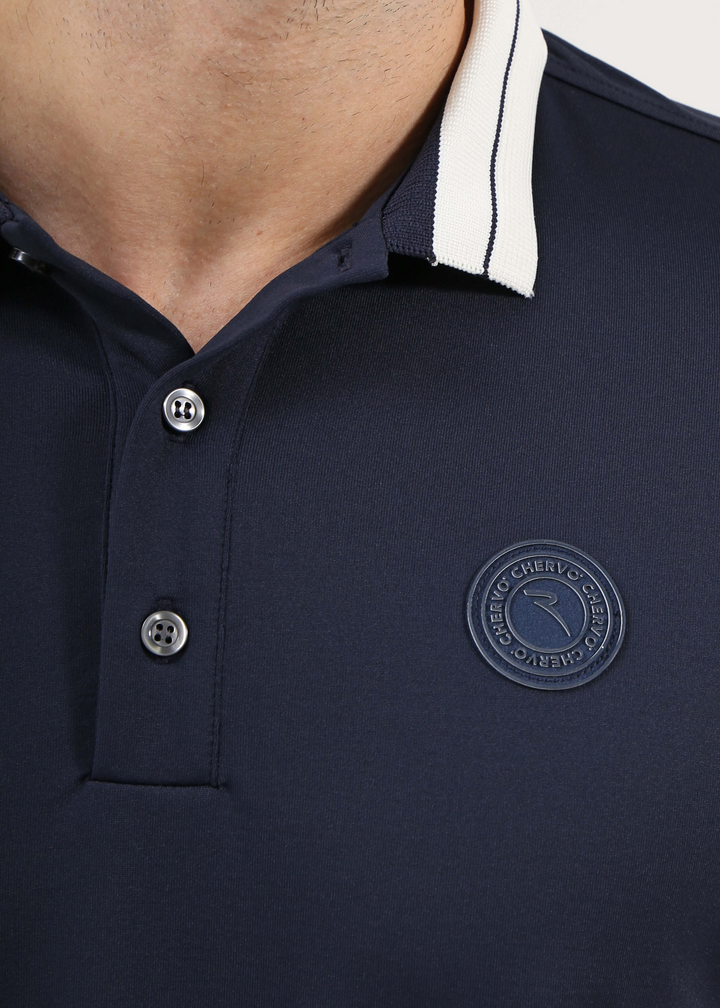 Chervo Men's AFFRANTO Pro-Therm® Thermal Longsleeve Polo - NAVY