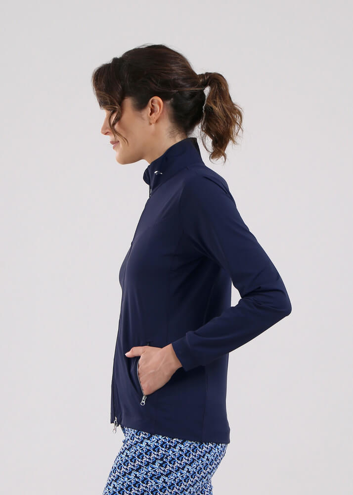 Chervo Women's PROFUMATO Full-Zip Sweater - NAVY