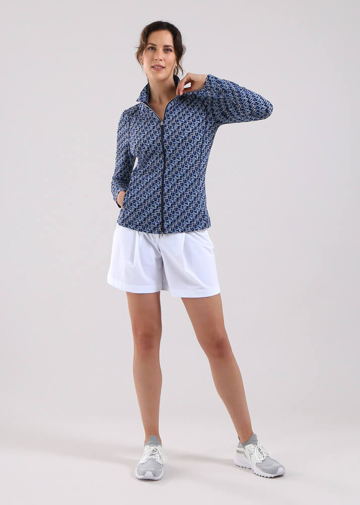 Chervo Women's PADRONA Full-Zip Longsleeve - NAVY SCRIBBLE