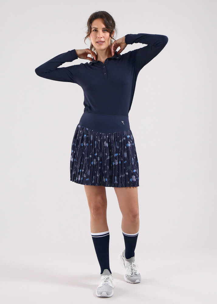 Chervo Women's ANNUARIO Long-Sleeve Polo - NAVY