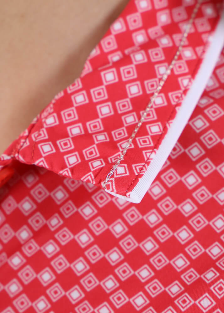Chervo Women's AGADIR 3/4 Sleeve Print Polo - RED