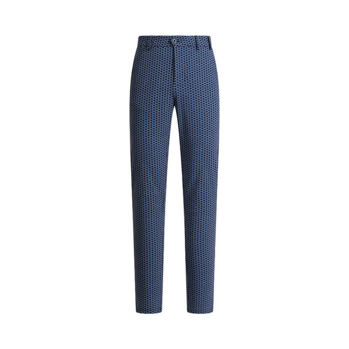 Chervò Men's SERENO 4-Way Stretch Print Pant - NAVY / BOX