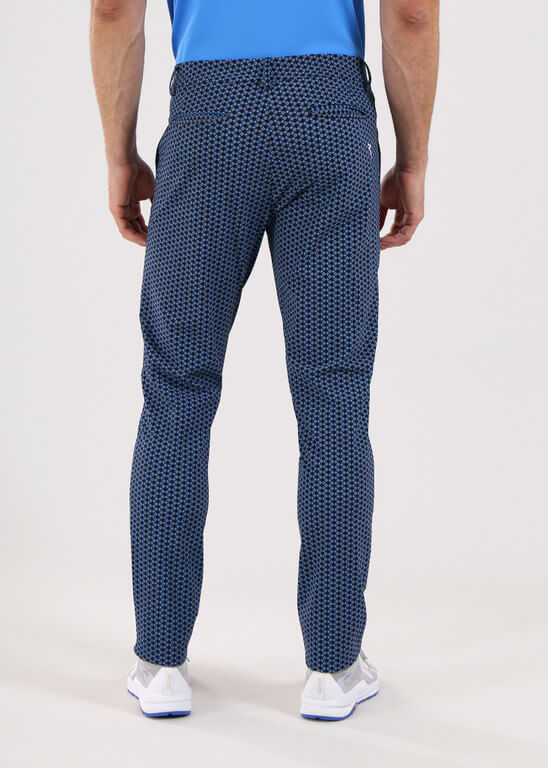 Chervò Men's SERENO 4-Way Stretch Print Pant - NAVY / BOX