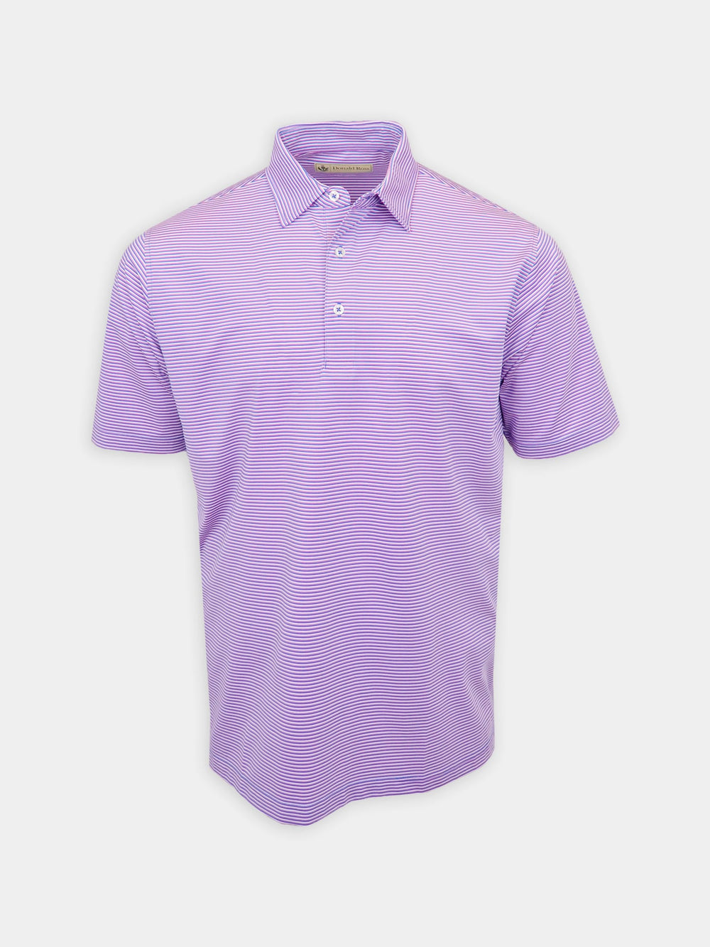 Donald Ross Mens Short Sleeve Jersey Polo- LAPIS/ MULBERRY/WHITE - Golf Anything Canada