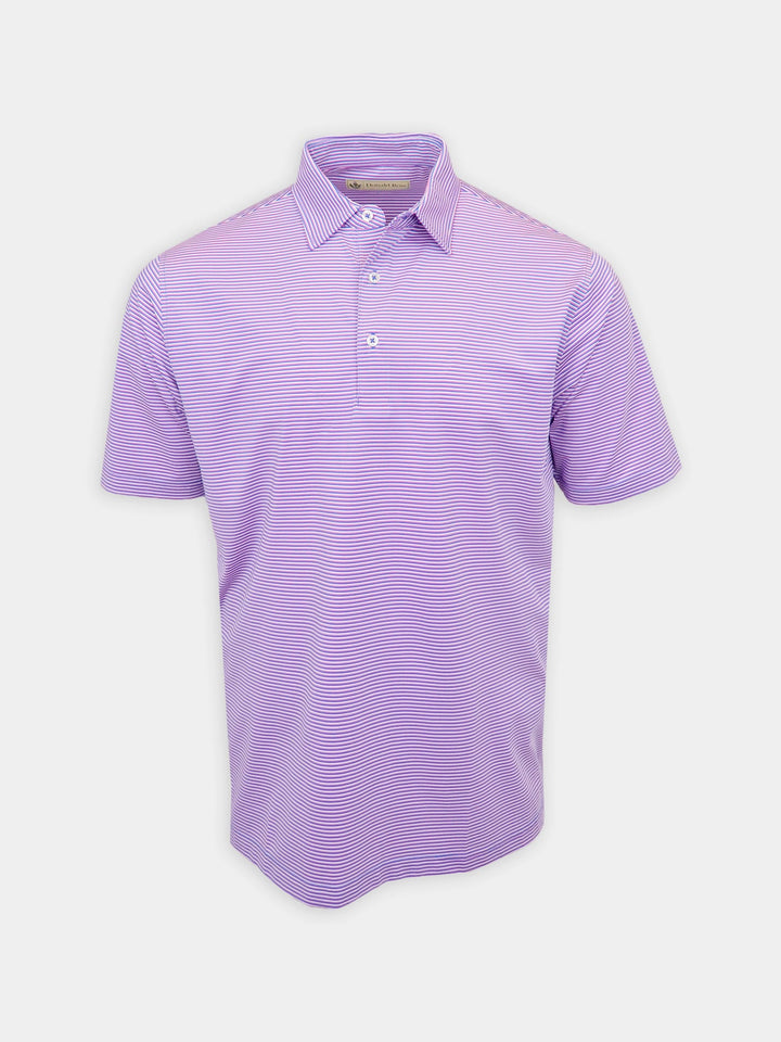Donald Ross Mens Short Sleeve Jersey Polo- LAPIS/ MULBERRY/WHITE - Golf Anything Canada