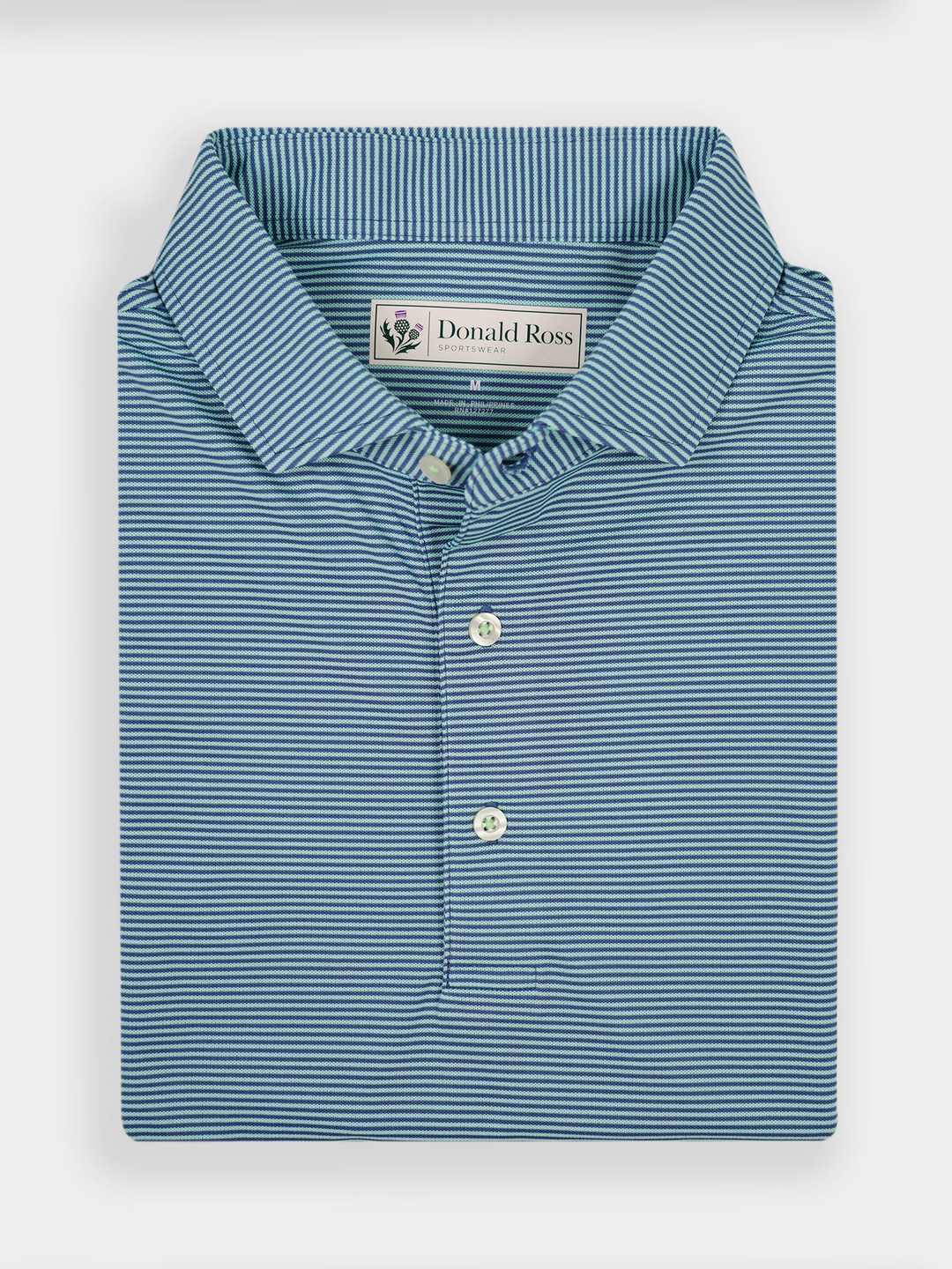 Donald Ross Mens Classic Fit WINDSOR Polo - DENIM NEPTUNE