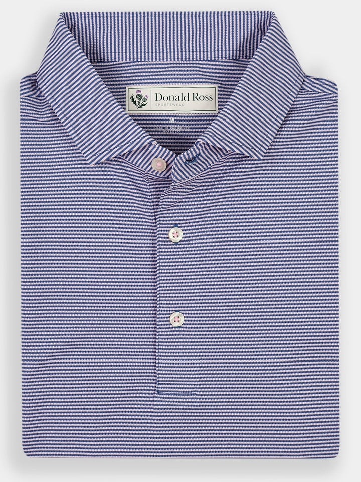 Donald Ross Mens Classic Fit WINDSOR Polo - DENIM / LOTUS