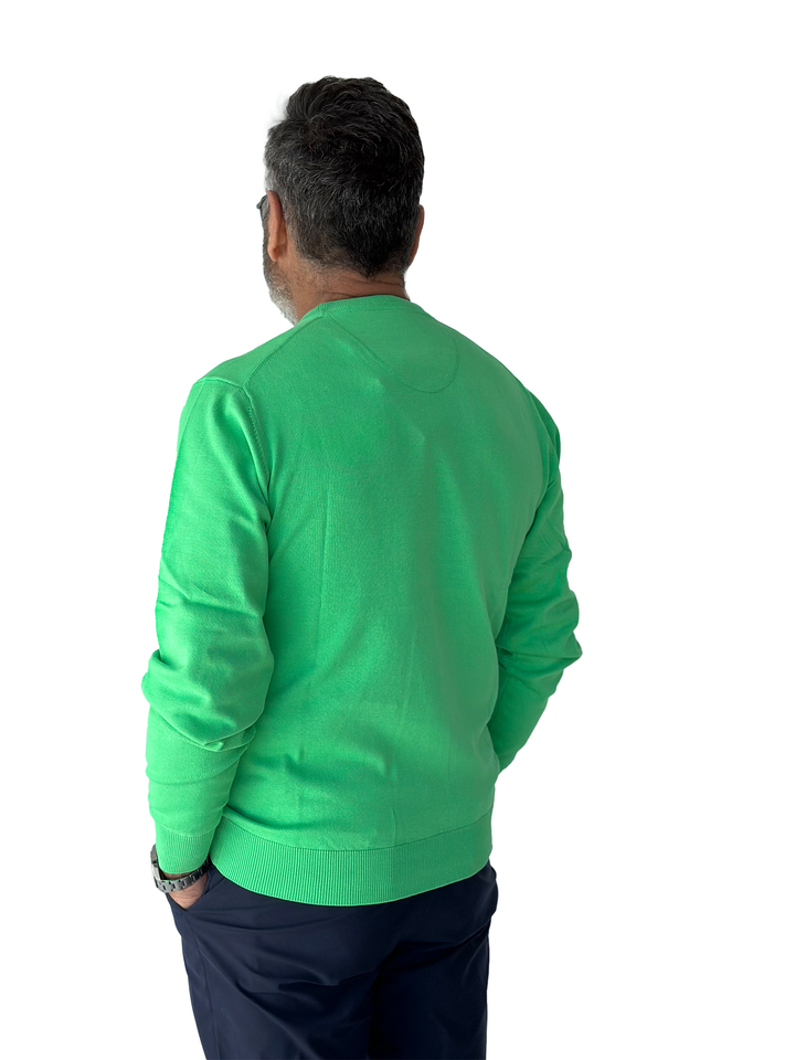 Donald Ross Mens Classic Fit Cotton Solid Crewneck Pullover - IRISH GREEN