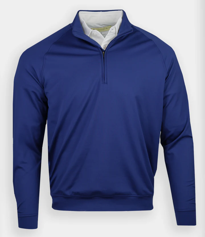Donald Ross Mens Classic Fit TOPEKA Quarter Zip Pullover - NAVY