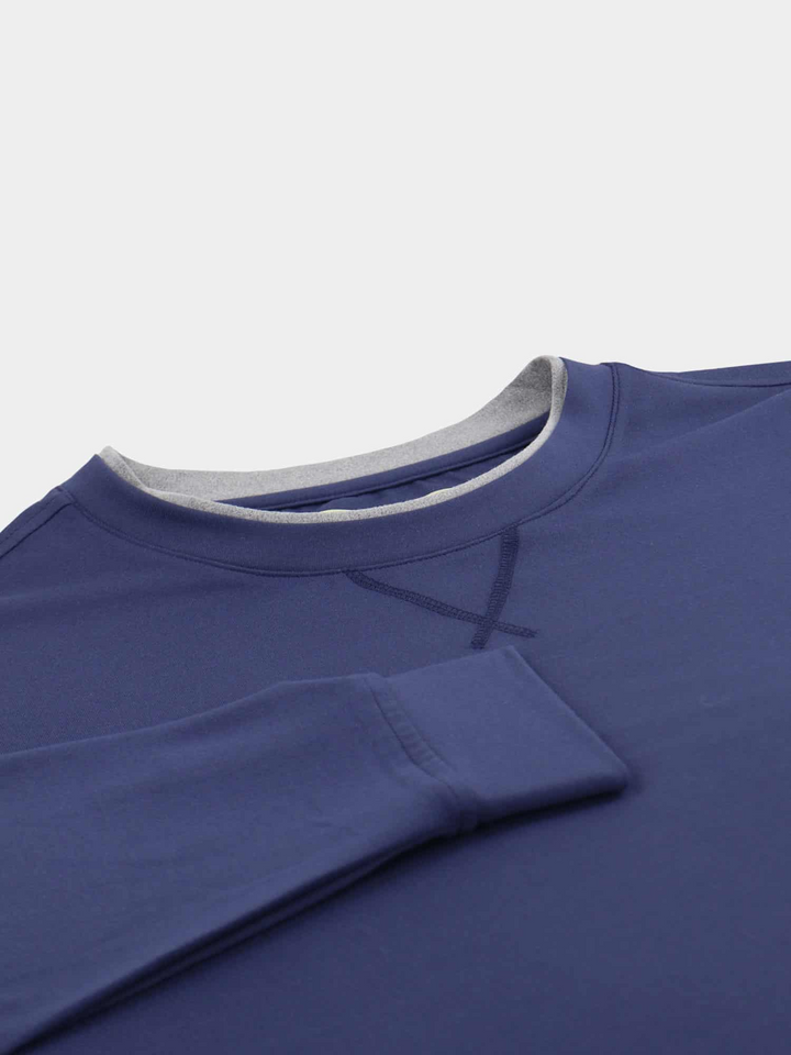 Donald Ross Mens Classic Fit Super Golf Performance Fleece Pullover  - NAVY