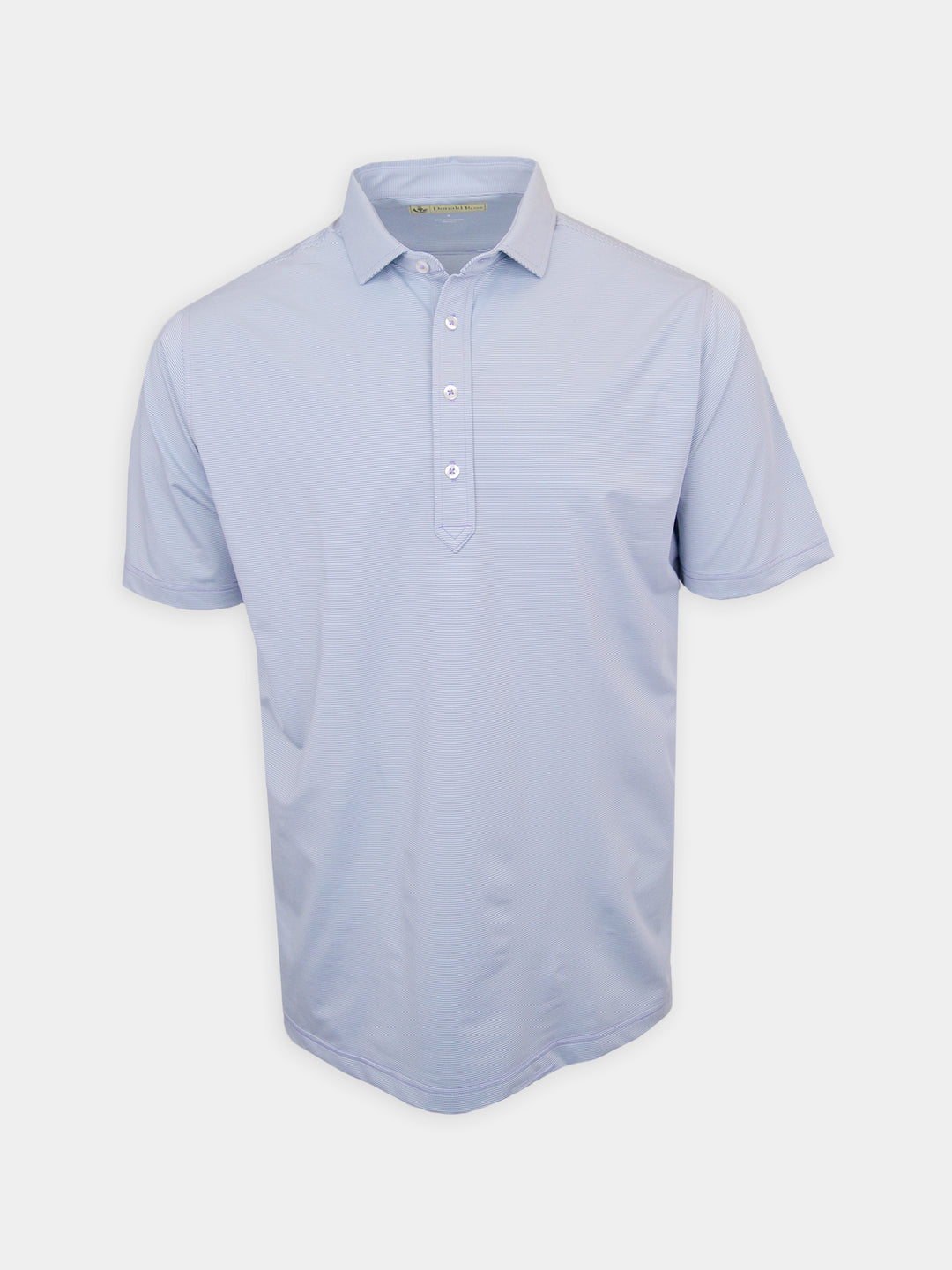 Donald Ross Mens Classic Fit Pin Stripe Polo -  LILAC CUCUMBER