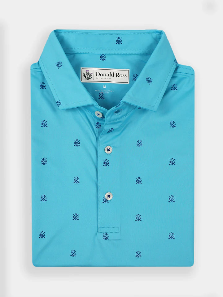 Donald Ross Mens Classic Fit CANTON Polo - CAPRI / NAVY