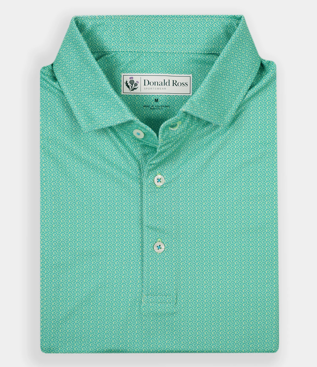 Donald Ross Mens Classic Fit WAYLAND Polo - LIME CAPRI