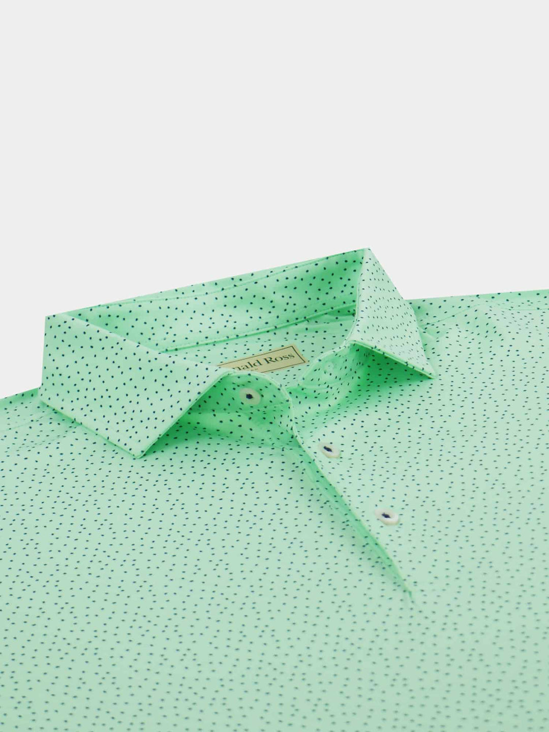 Donald Ross Mens Classic Fit Watermelon Seeds Print Polo - CUCUMBER/NAVY