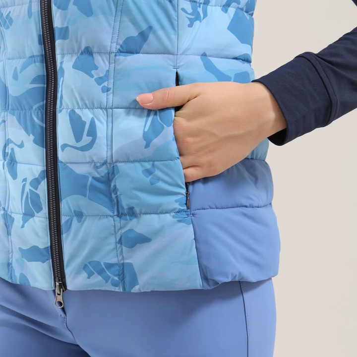 Chervò Women's  EVOLUTA PRO-THERM® DOWN Golf VEST - CAMO BLUE