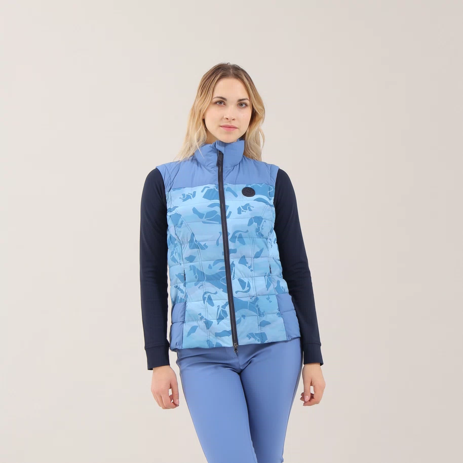 Chervò Women's  EVOLUTA PRO-THERM® DOWN Golf VEST - CAMO BLUE