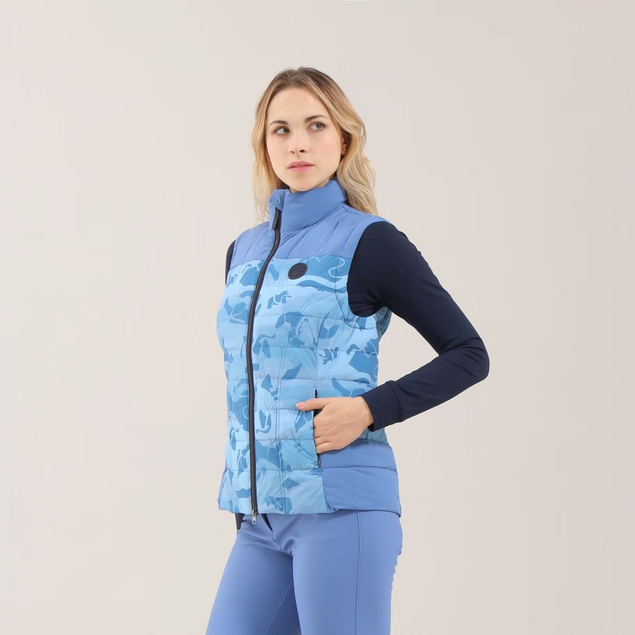 Chervò Women's  EVOLUTA PRO-THERM® DOWN Golf VEST - CAMO BLUE
