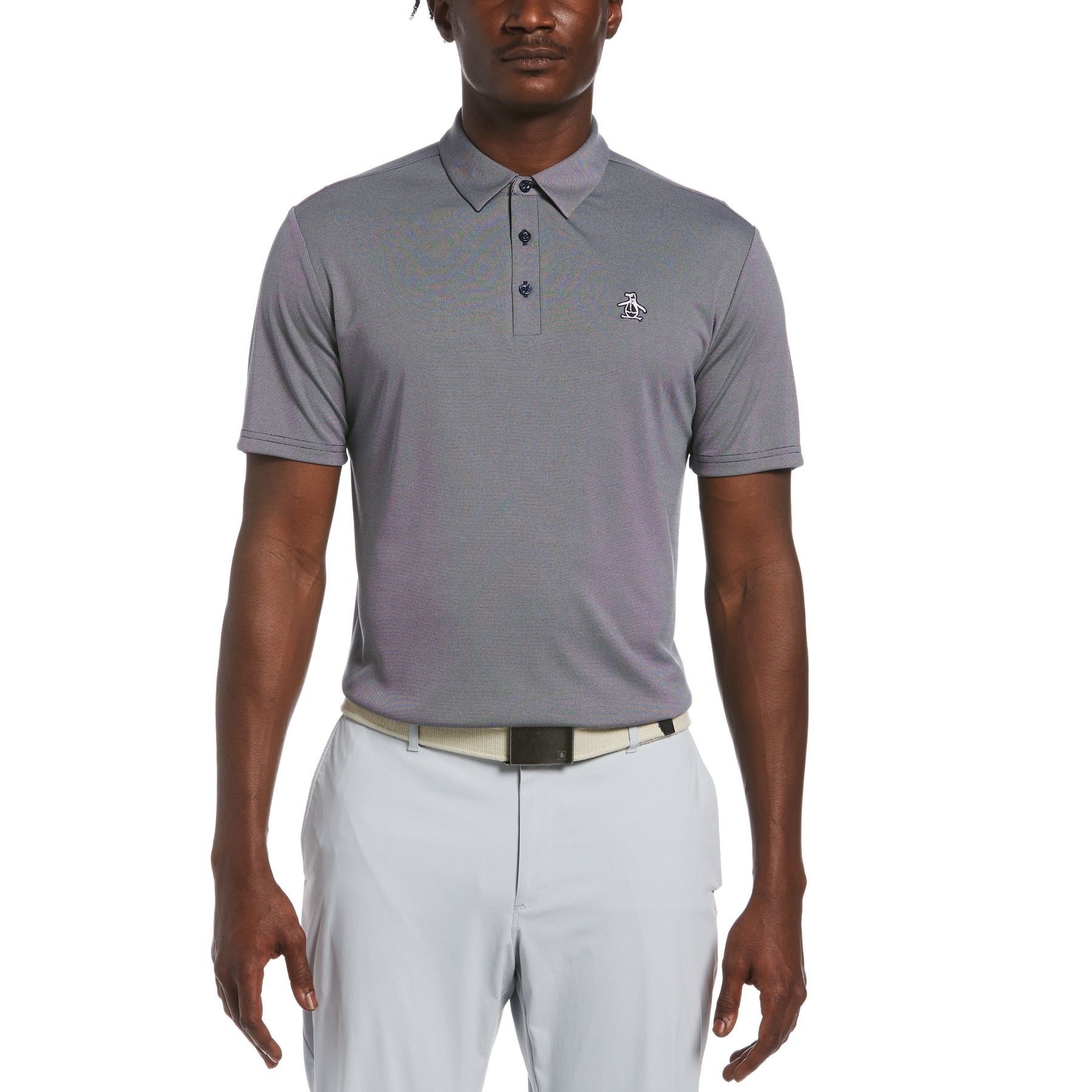 mens black performance polo