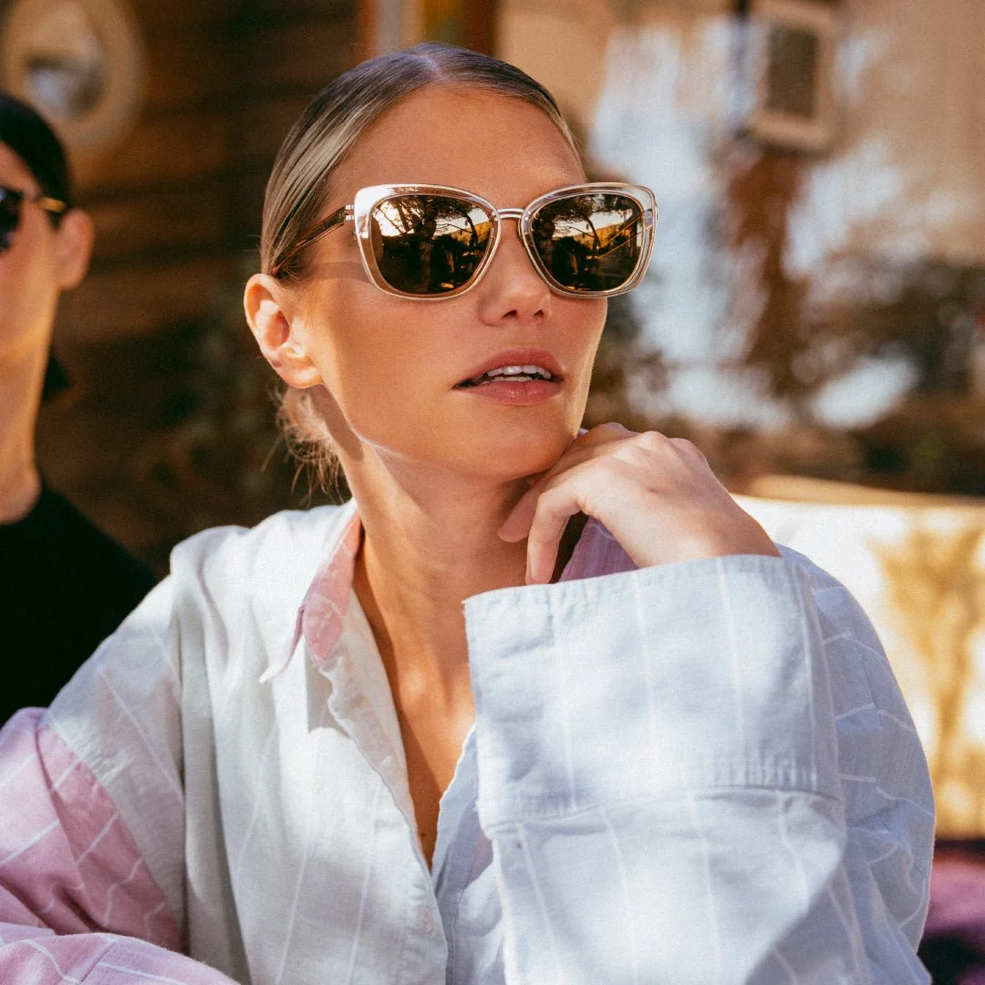Revo Women's EVA  Polarized Sunglasses - SHINY CARAMEL