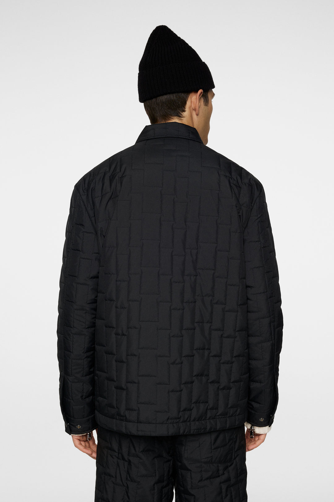 J.Lindeberg Men's Tibor Tech Quilted Overshirt - BLACK