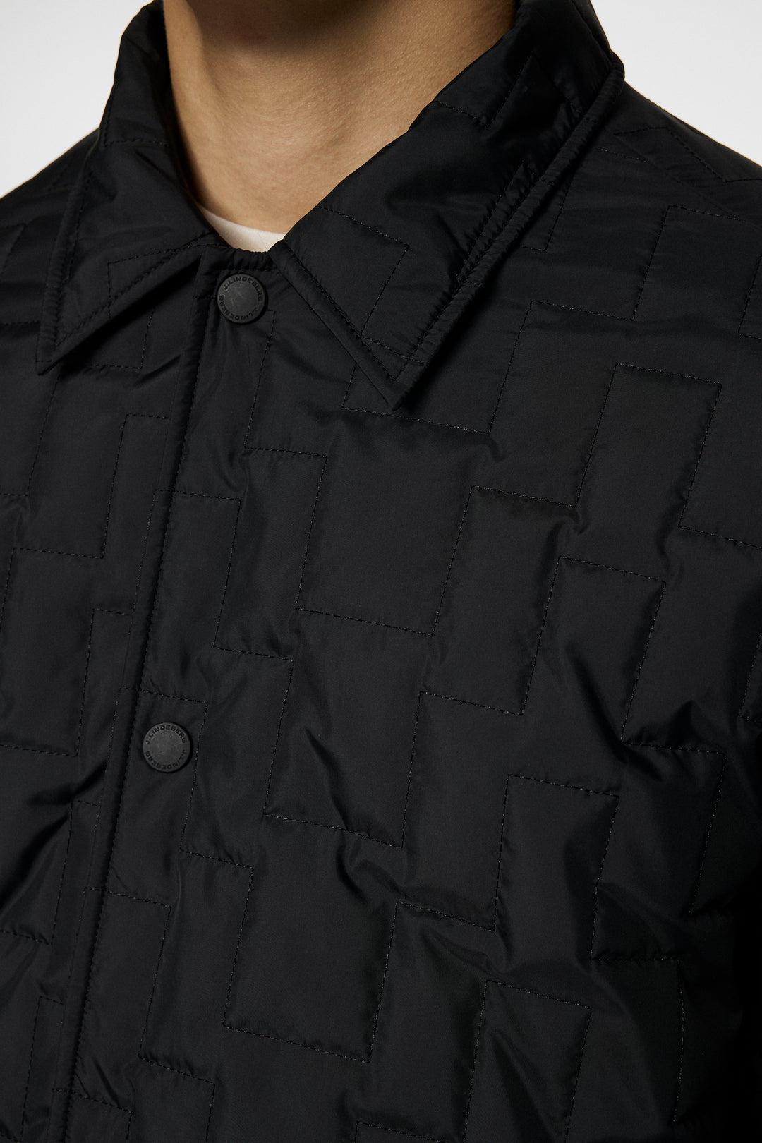 J.Lindeberg Men's Tibor Tech Quilted Overshirt - BLACK