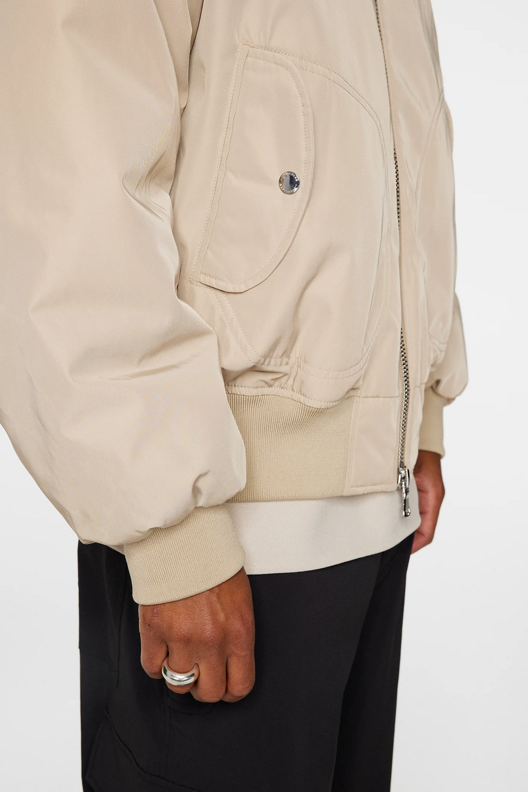 J.Lindeberg Men's Bradley Bomber Jacket - MOONBEAM