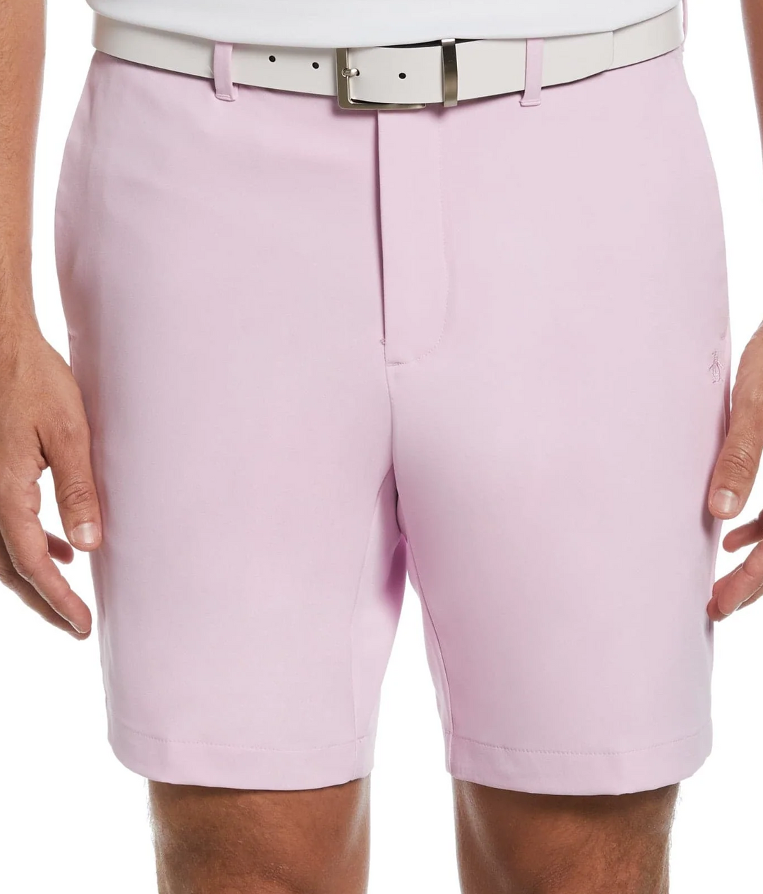 Original Penguin Mens Flat Front Pete Performance Solid Golf Short - PIROUETTE