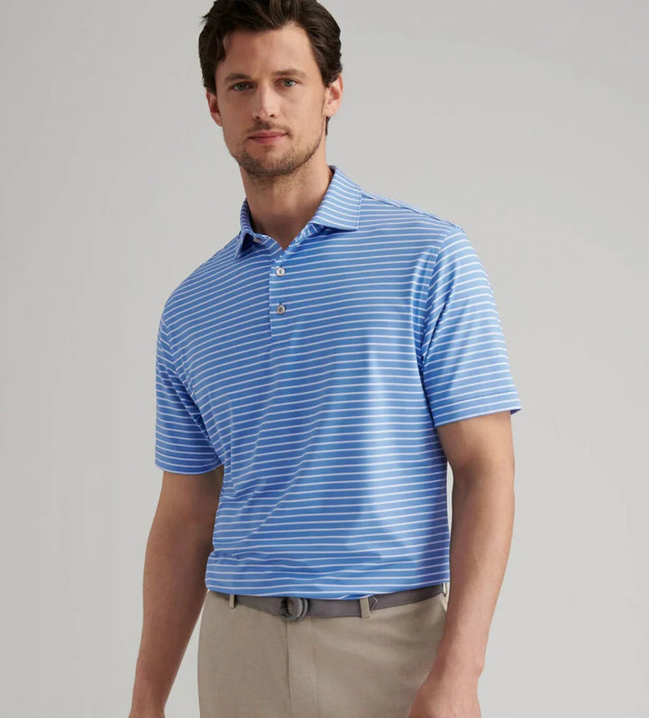 Peter Millar Men's Classic Fit Dunnes Performance Jersey Polo - EVENING TIDE
