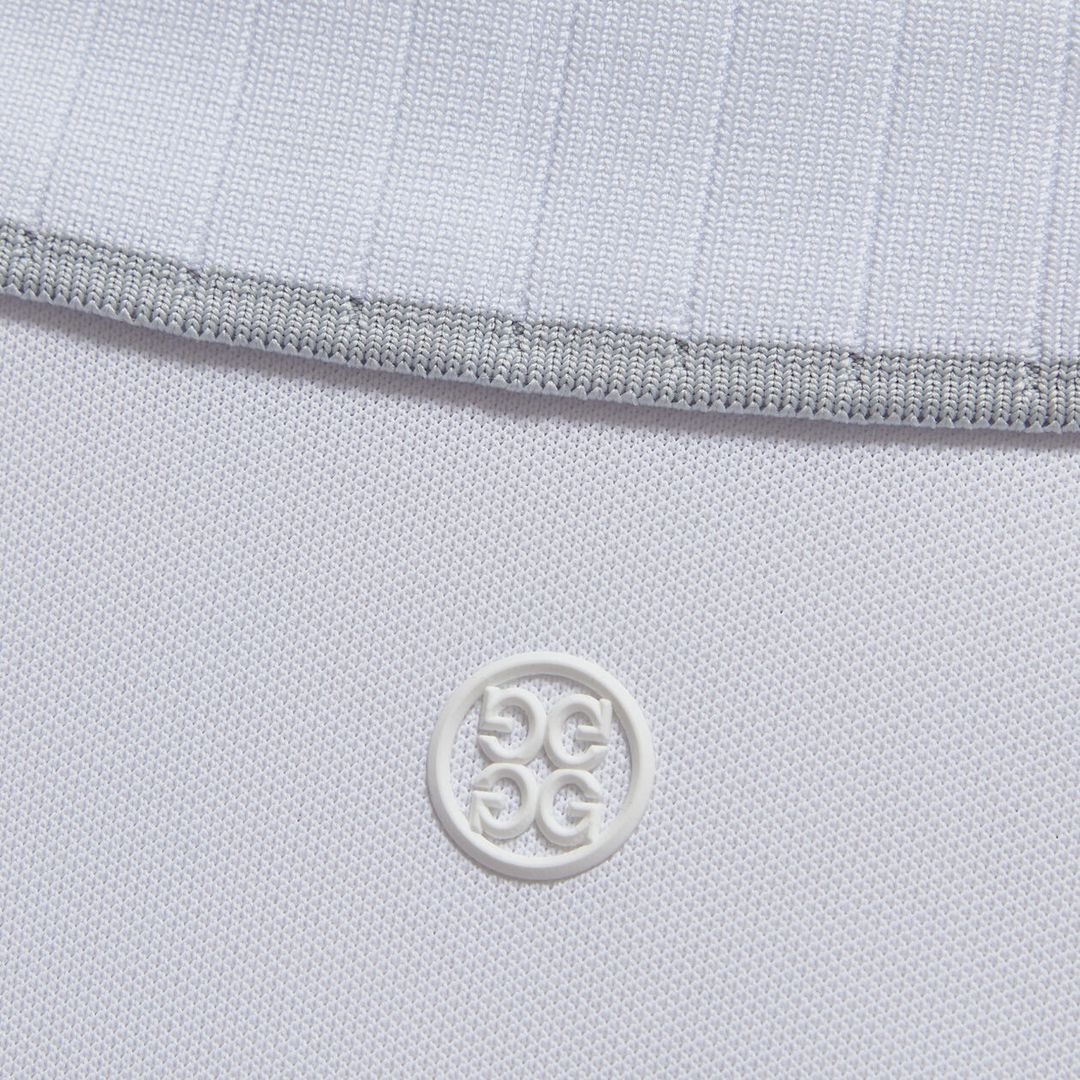 G/FORE WOMEN'S PLEATED COLLAR SLEEVELESS POLO - SNOW