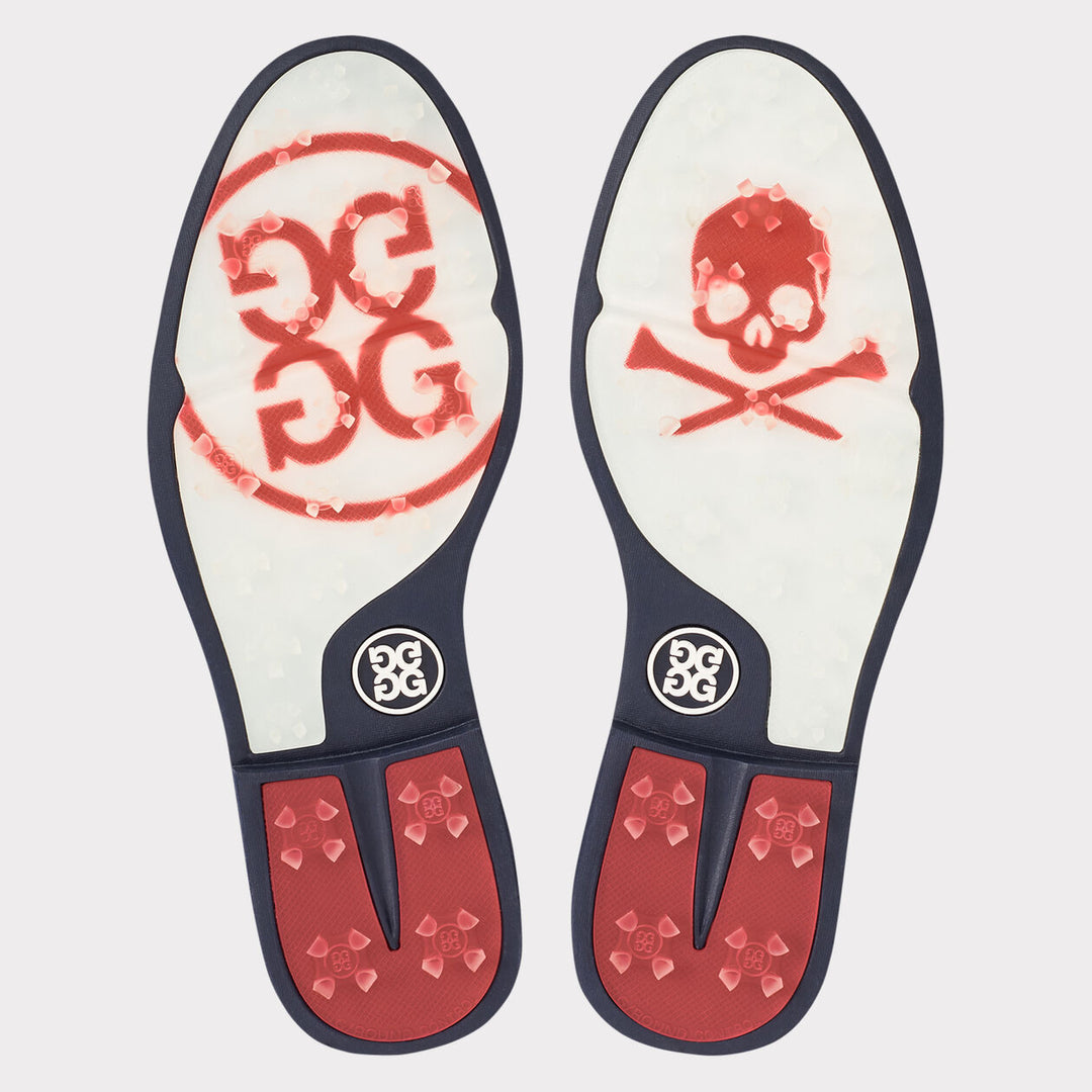 G/FORE WOMEN'S GALLIVANTER GROSGRAIN STUD CAP TOE GOLF SHOE - SNOW