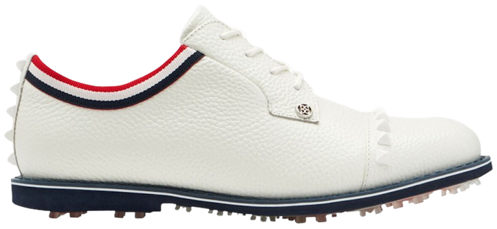 G/FORE WOMEN'S GALLIVANTER GROSGRAIN STUD CAP TOE GOLF SHOE - SNOW