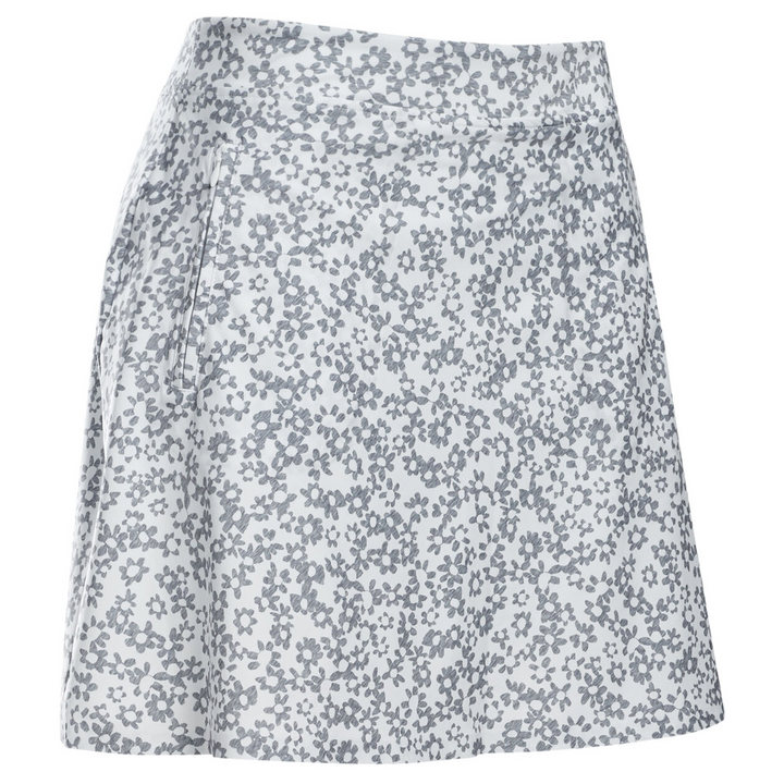 G/FORE WOMEN'S FLORAL PRINT A-LINE SKORT- 15" - SNOW