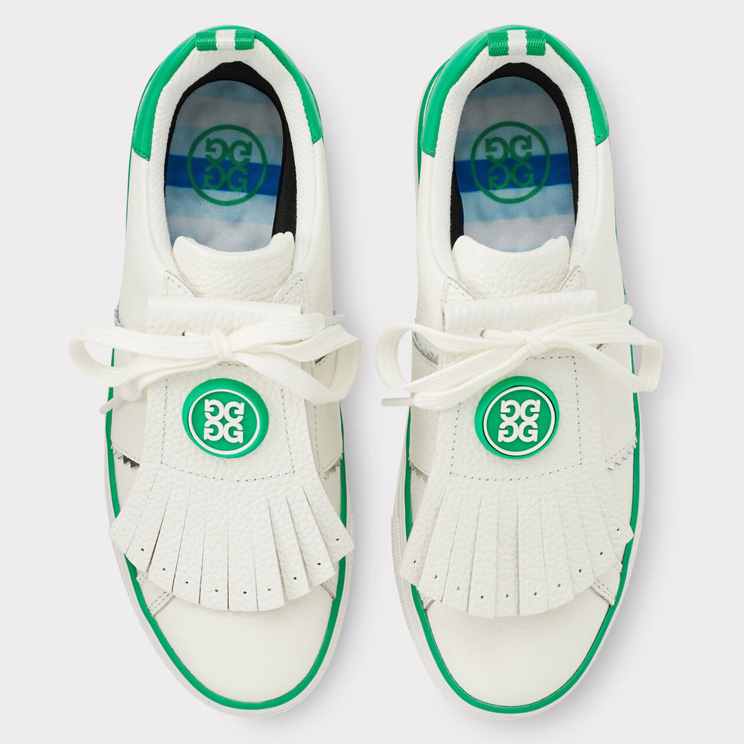 G/FORE WOMEN'S DISRUPTOR KILTIE GOLF SHOE - SNOW / CLOVER