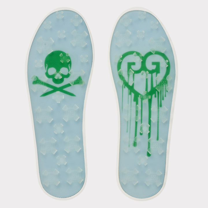 G/FORE WOMEN'S DISRUPTOR KILTIE GOLF SHOE - SNOW / CLOVER