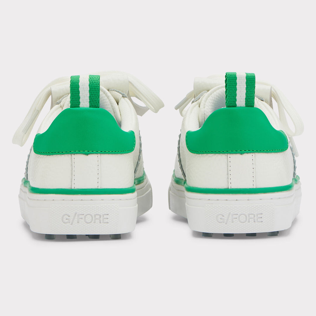 G/FORE WOMEN'S DISRUPTOR KILTIE GOLF SHOE - SNOW / CLOVER