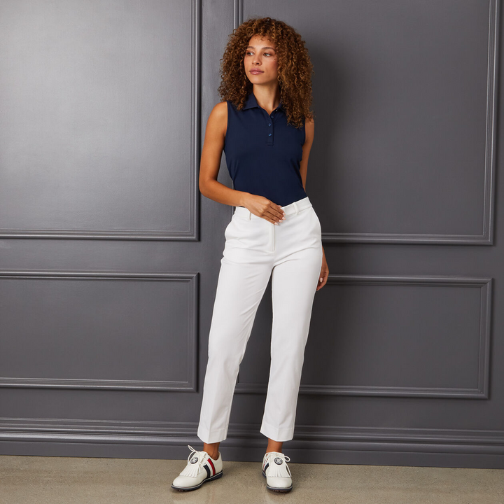G/FORE WOMEN'S TUX SHADOW STRETCH STRAIGHT LEG TROUSER - SNOW