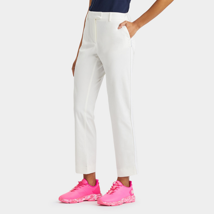 G/FORE WOMEN'S TUX SHADOW STRETCH STRAIGHT LEG TROUSER - SNOW