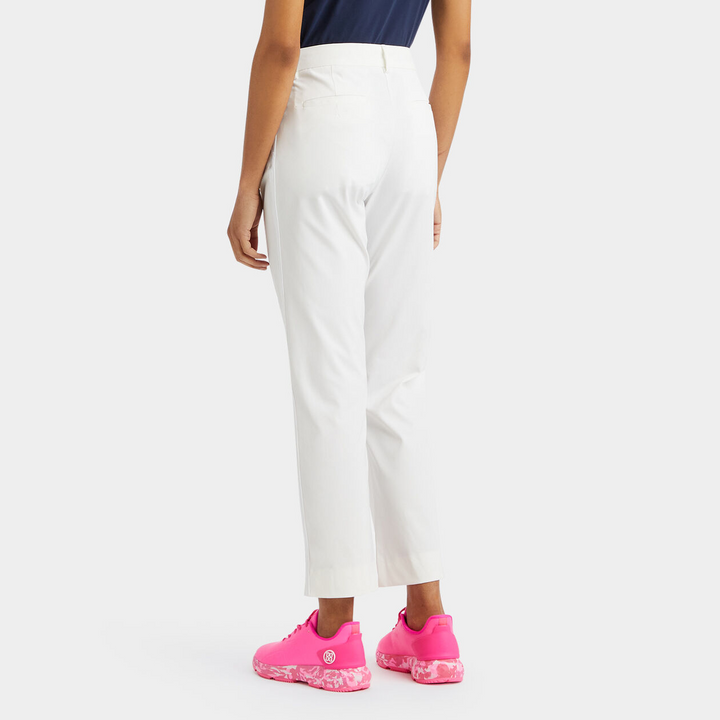 G/FORE WOMEN'S TUX SHADOW STRETCH STRAIGHT LEG TROUSER - SNOW