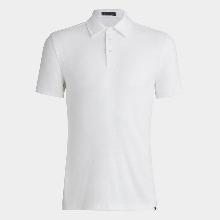 G/FORE MEN'S CLUBHOUSE SLUB COTTON POLO  - SNOW